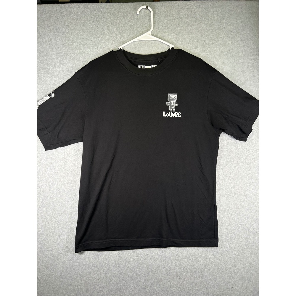 Uniqlo UT Louvre x M/M Paris Black Graphic T-Shirt Mens Medium 341-462167